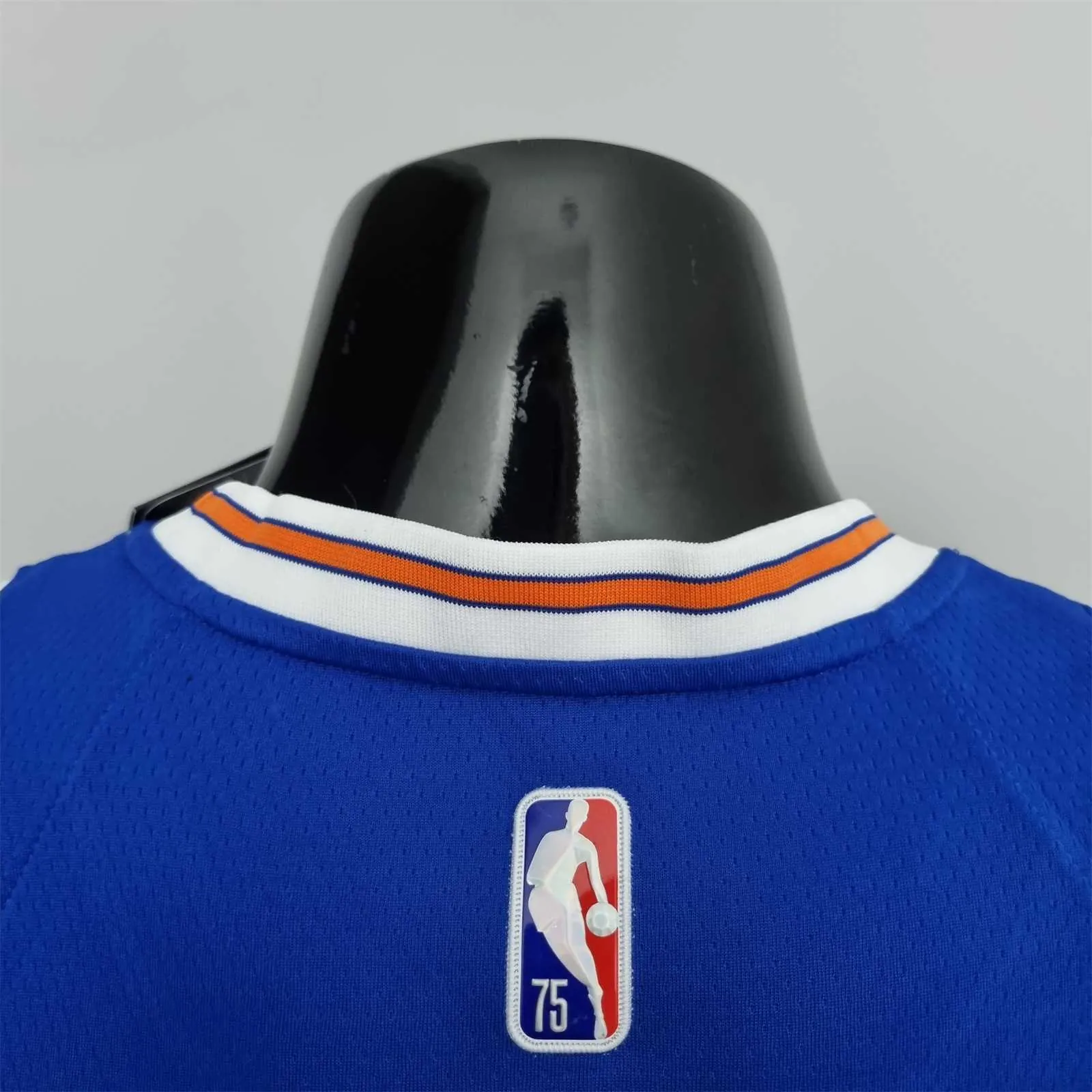 75th Anniversary Anthony #7 New York Knicks Jordan Limited Blue NBA Jersey 5