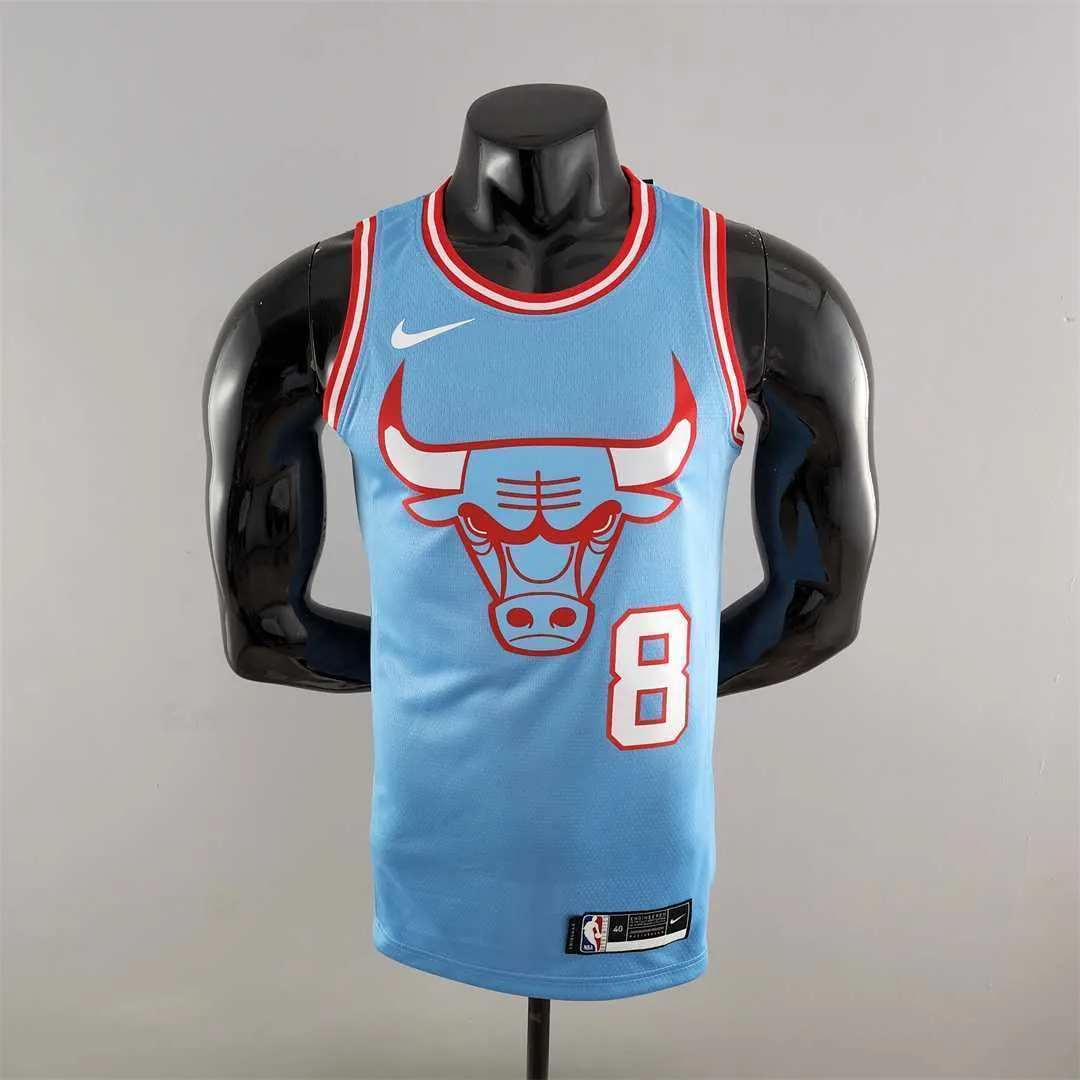 Chicago Bulls LAVINE #8 Blue NBA Jersey 9