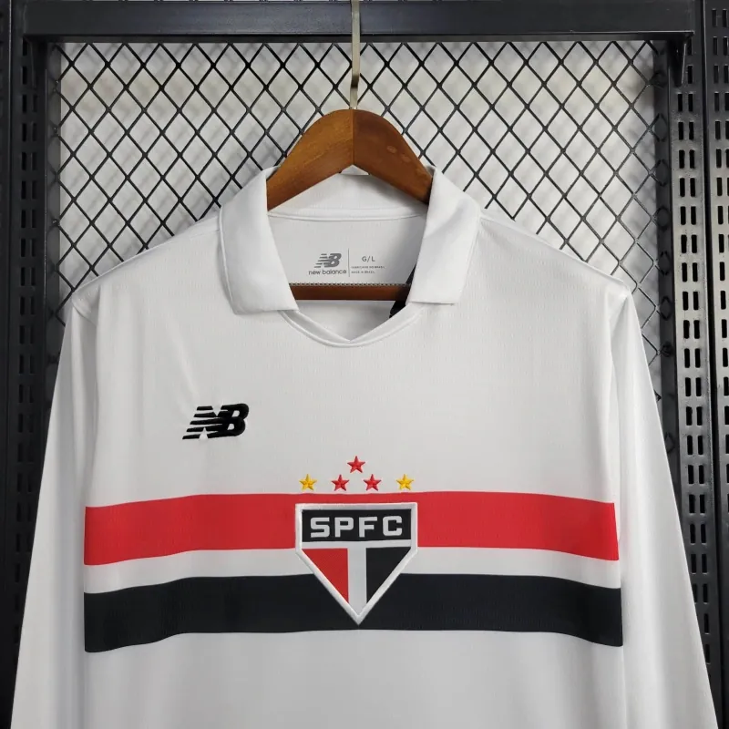 24-25 Sao Paulo Home Kit Long Sleeve Shirt Football AAAAJersey Supplier 2