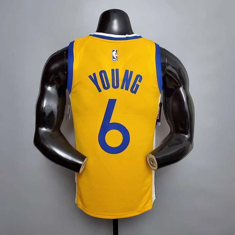 New YOUNG#6 Golden State Warriors yellow 8