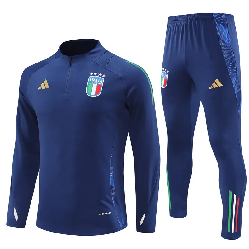 2024 Italy Long Sleeve Training Suit Football Shirts 4