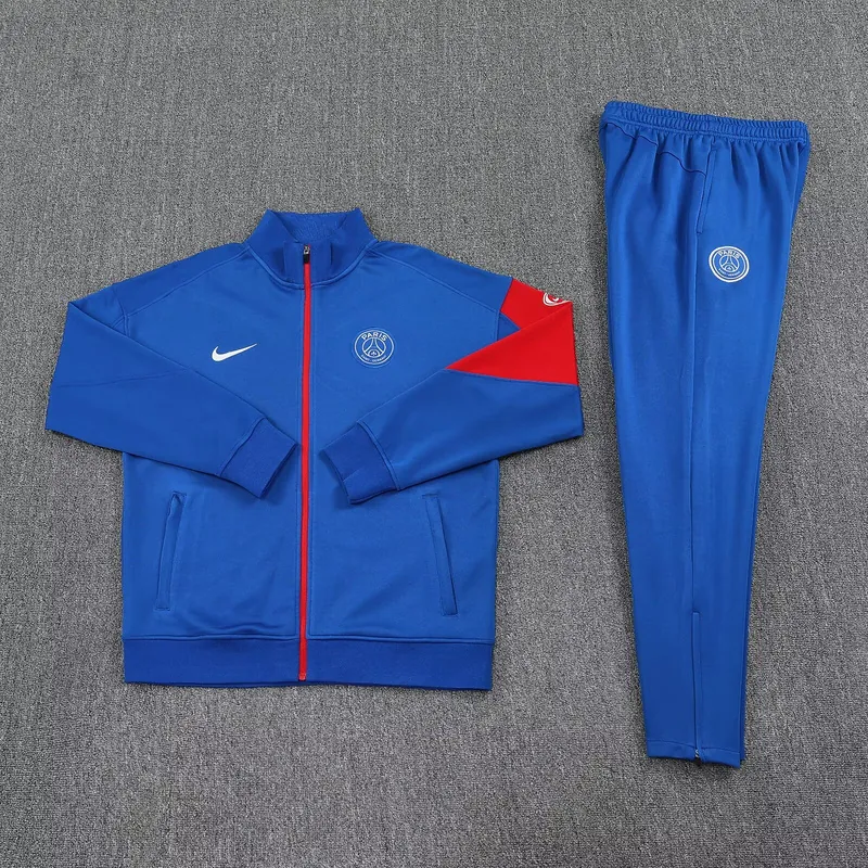 25-26 PSG Blue Football Tracksuits Long Jacket Suits 1