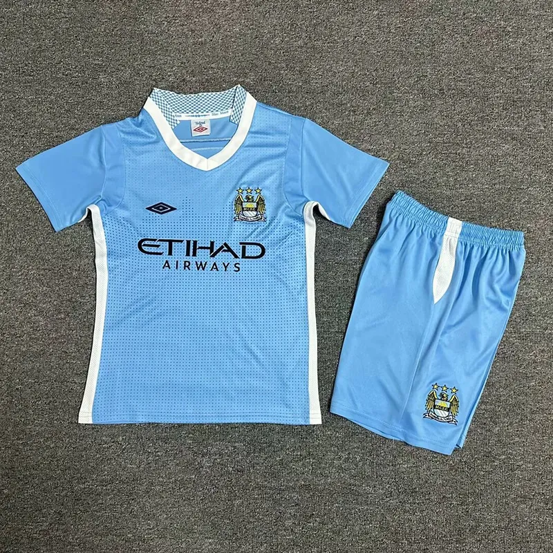 11-12 Manchester City Home Retro Kid Kits Youth Apparels Soccer AAAAJersey Yupoo 2