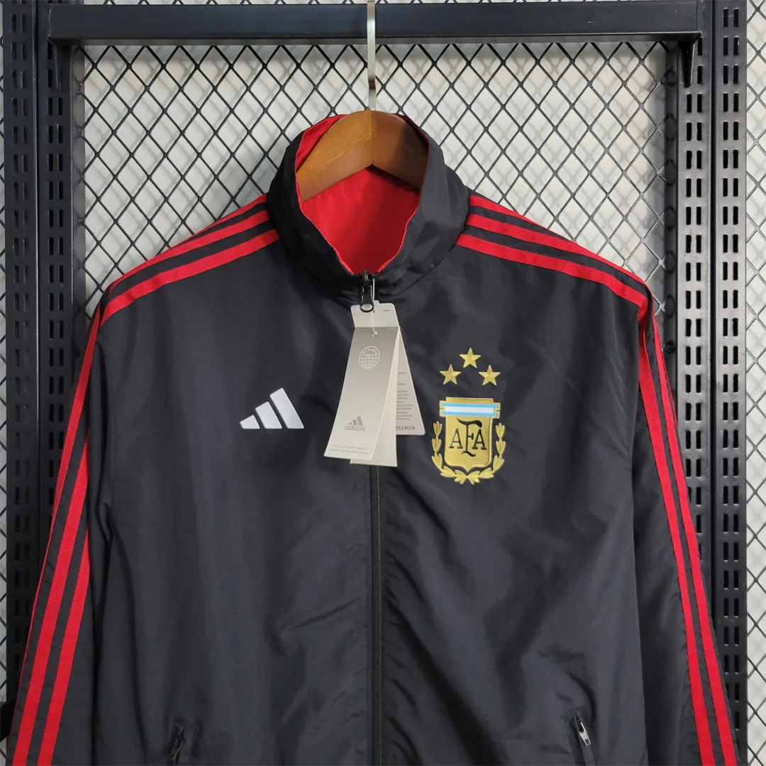 2024 Argentina Red and Black Reversible Windbreaker Double-Sides Jacket Supllier Yupoo 9