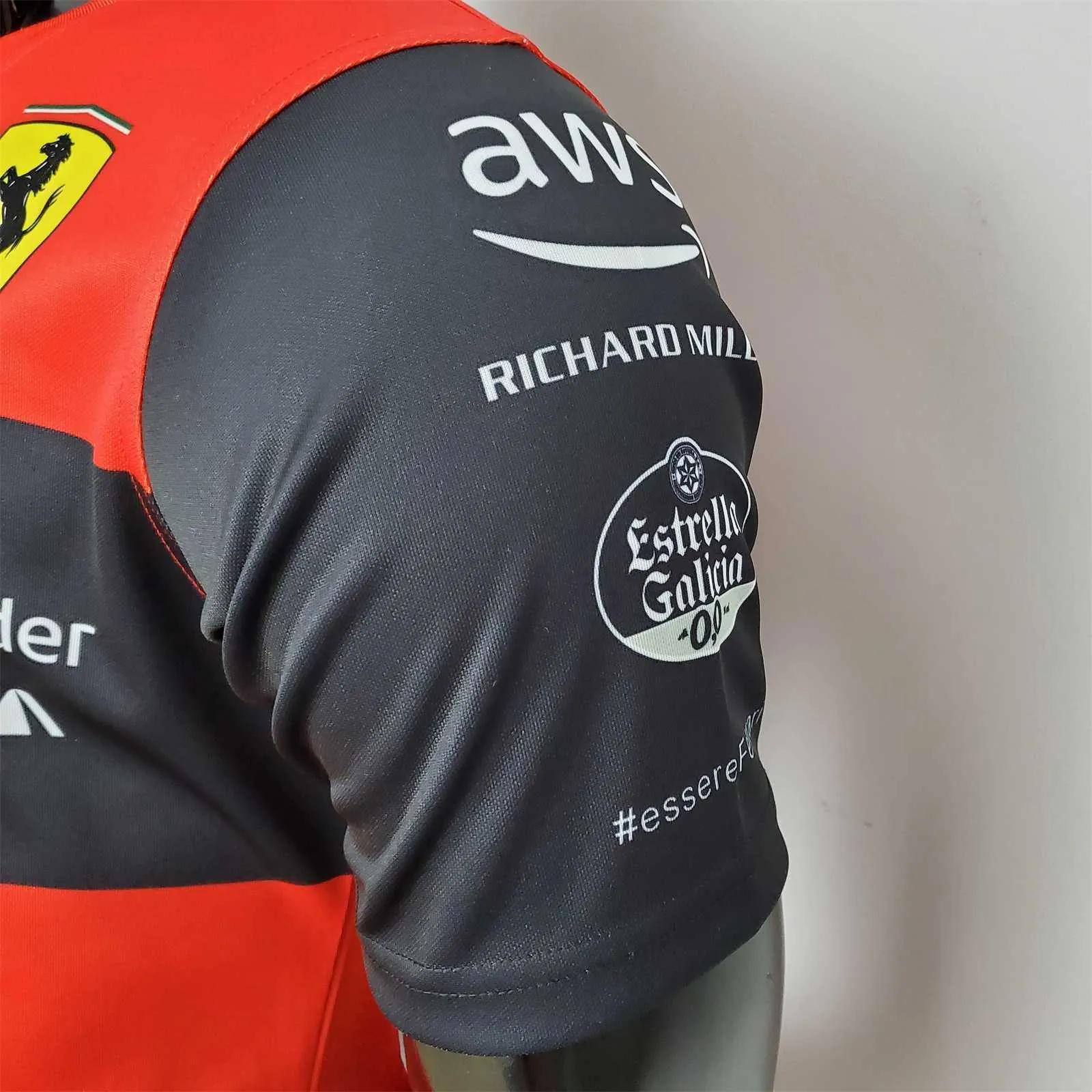 New F1 Formula One; Ferrari racing suit crew neck red 4