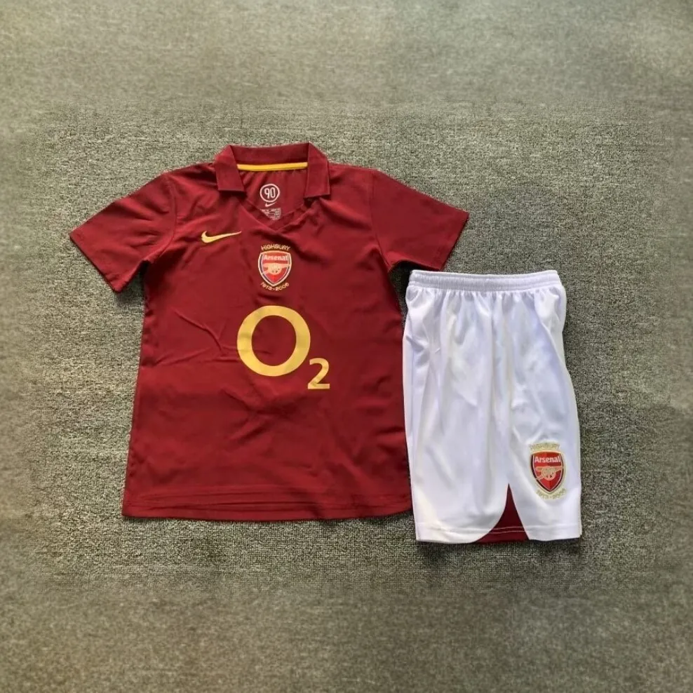 05-06 Arsenal Home Retro Kids Kits Children Shirt Cheap Jerseys Yupoo 2