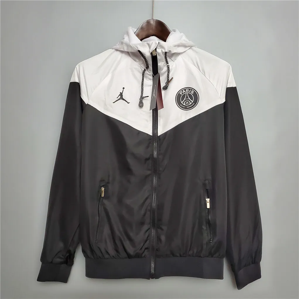 20-21 PSG blackwhite classic style windbreaker 8