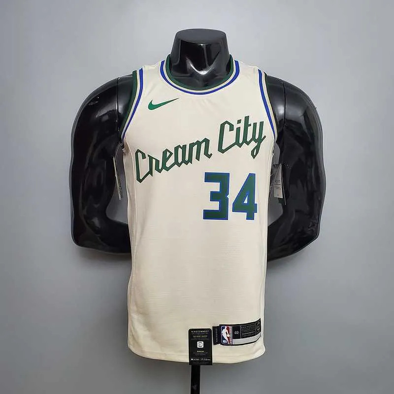 Antetokounmpo#34 Bucks Beige 8