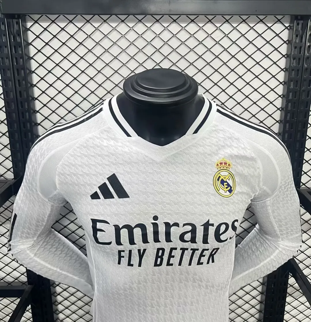 24-25 Real Madrid Home Long Sleeve Kit Player Version Shirt Best Wholesale Yupoo 2