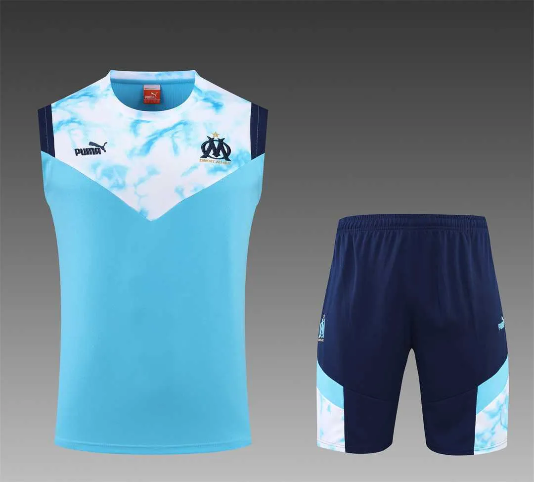 22-23 Marseille vest training suit kit blue 10