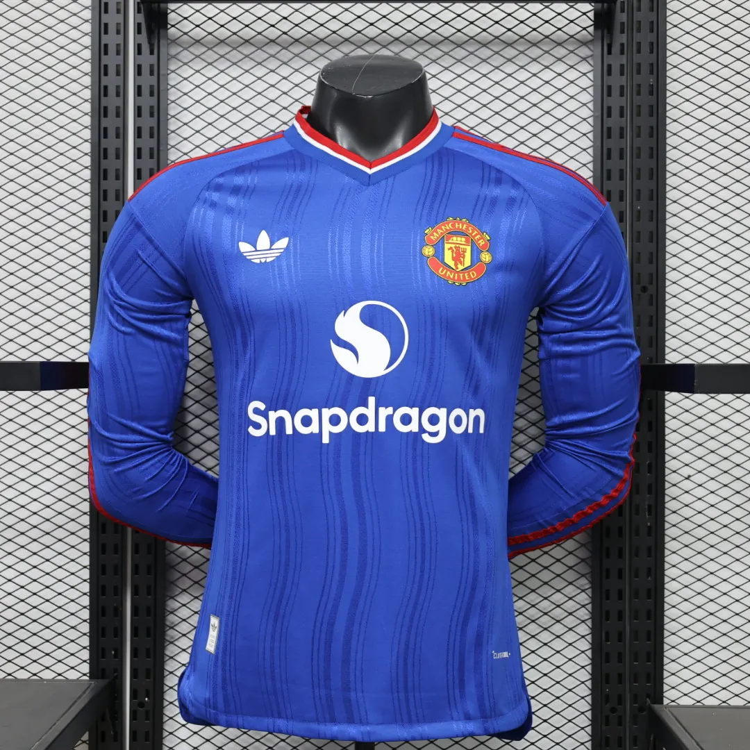 26-27 Manchester United Away Kit Mens Player Version Long Sleeve Shirt AAAAJersey Supply Yupoo 6 6