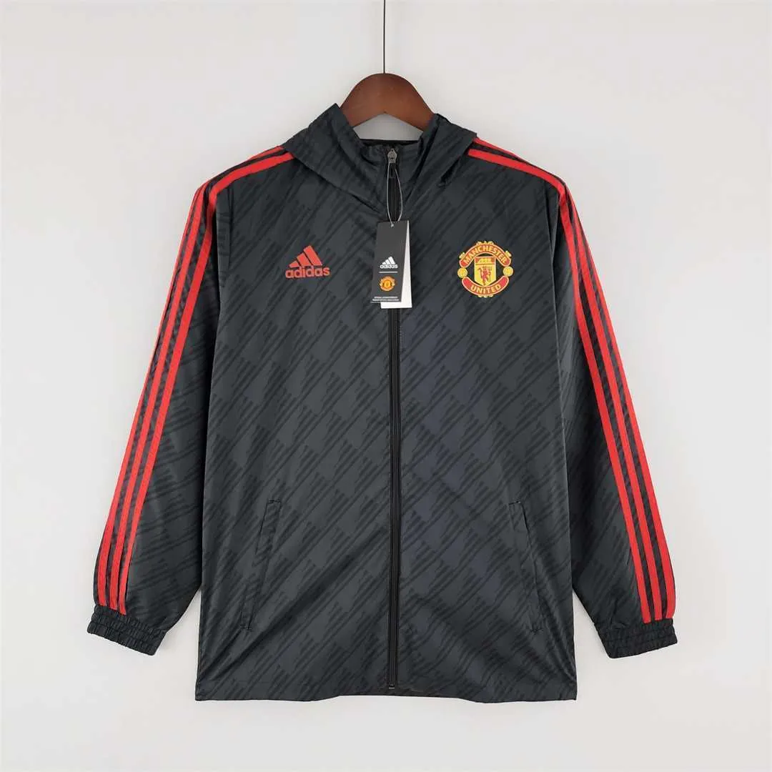 2022 Manchester United black-red edge Windbreaker 8