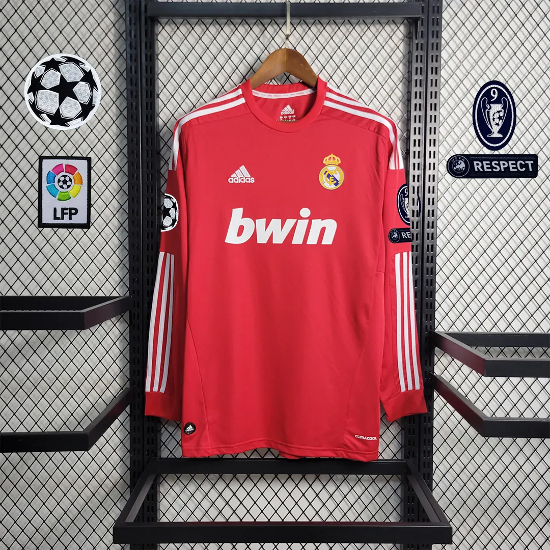 11-12 Real Madrid red away long sleeve 10