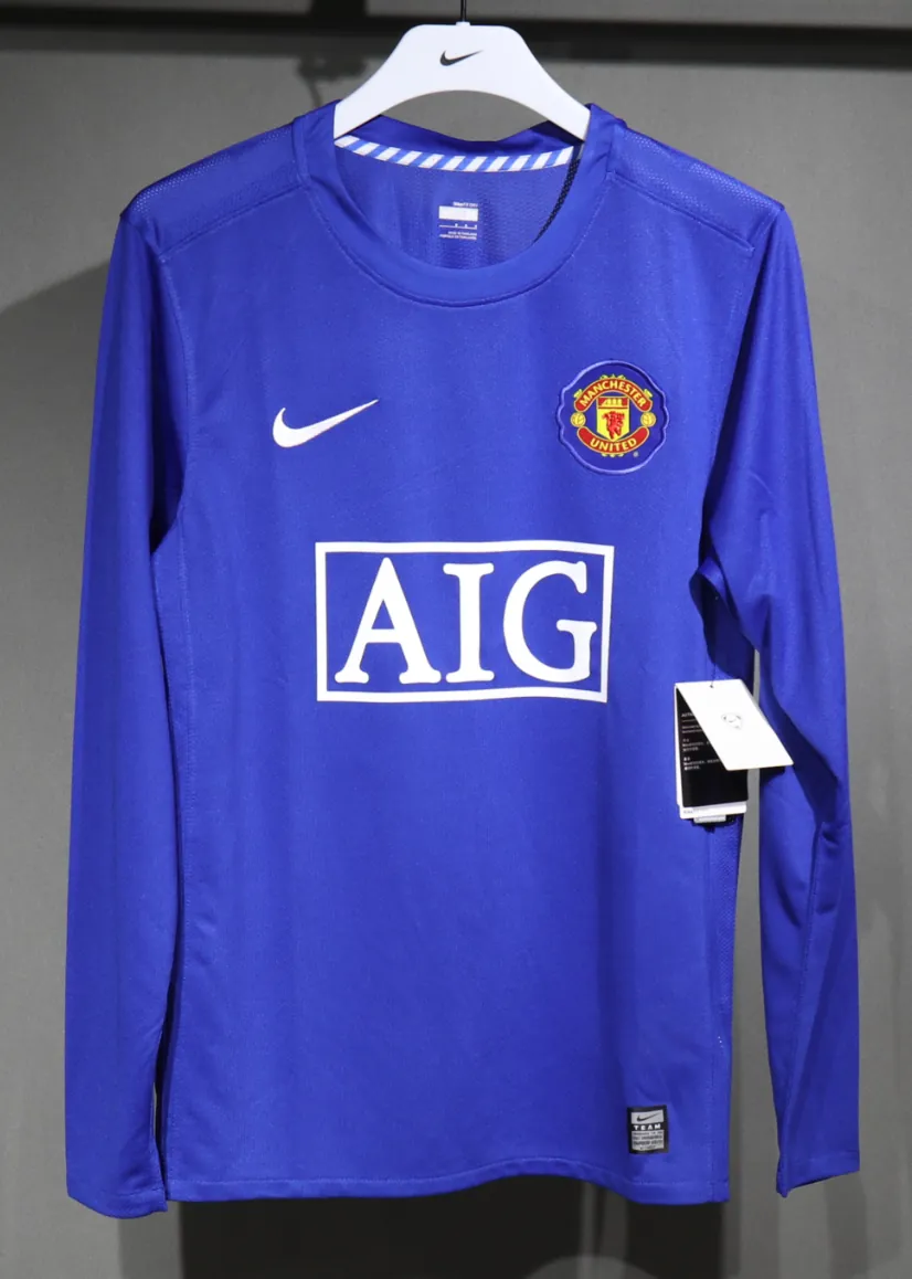 08-09 Manchester United Third Away Retro Kit Vintage Player Version Shirt AAAAJersey Dropship Y 10