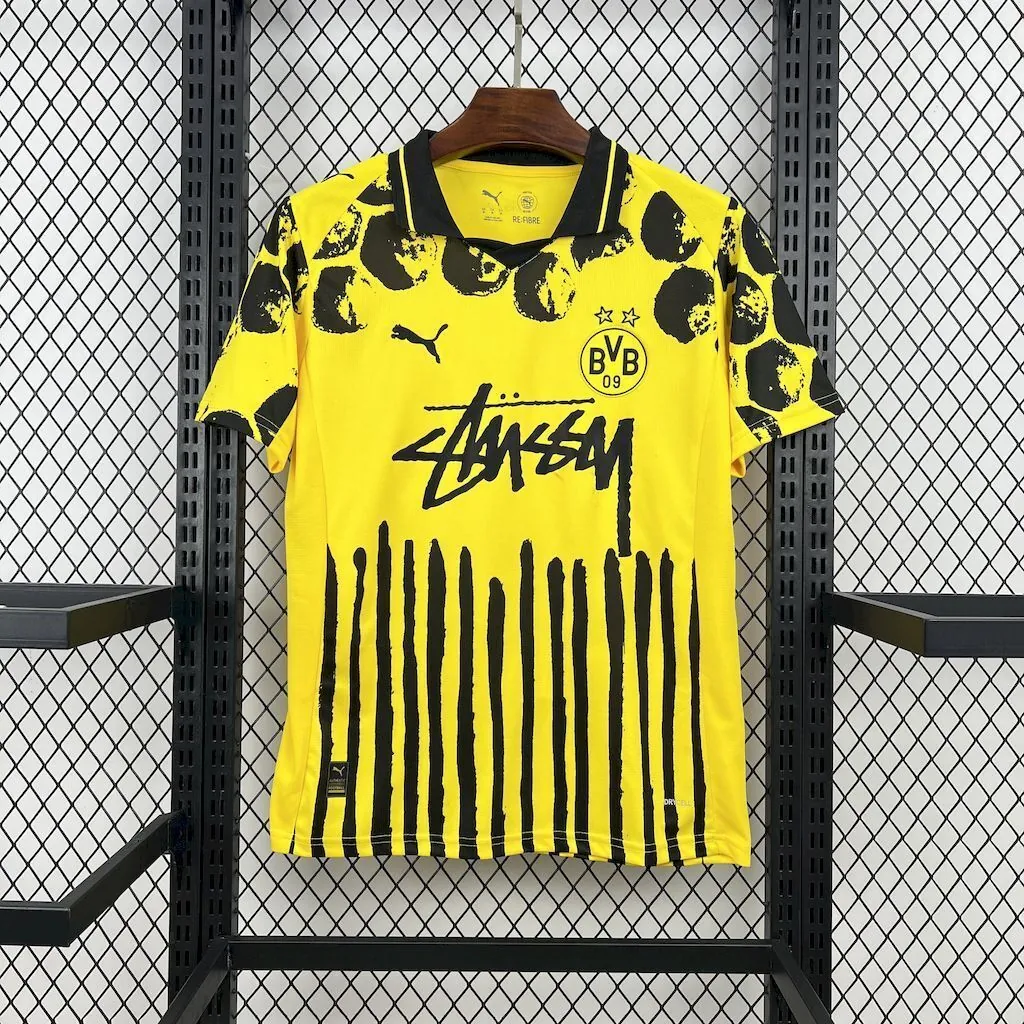 25-26 Borussia Dortmund x Kidsupre&Stussy Special Kit Football Apparels Soccer AAAAJersey Yupoo 3