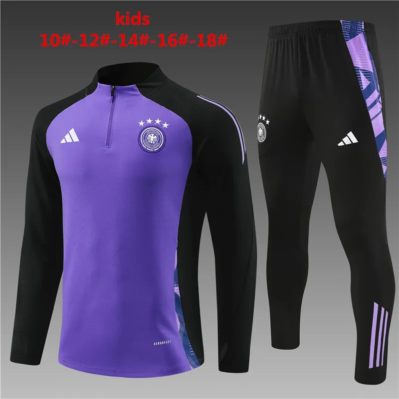 2024 Germany Kids Long Sleeve Training Suit Football Shirts 1