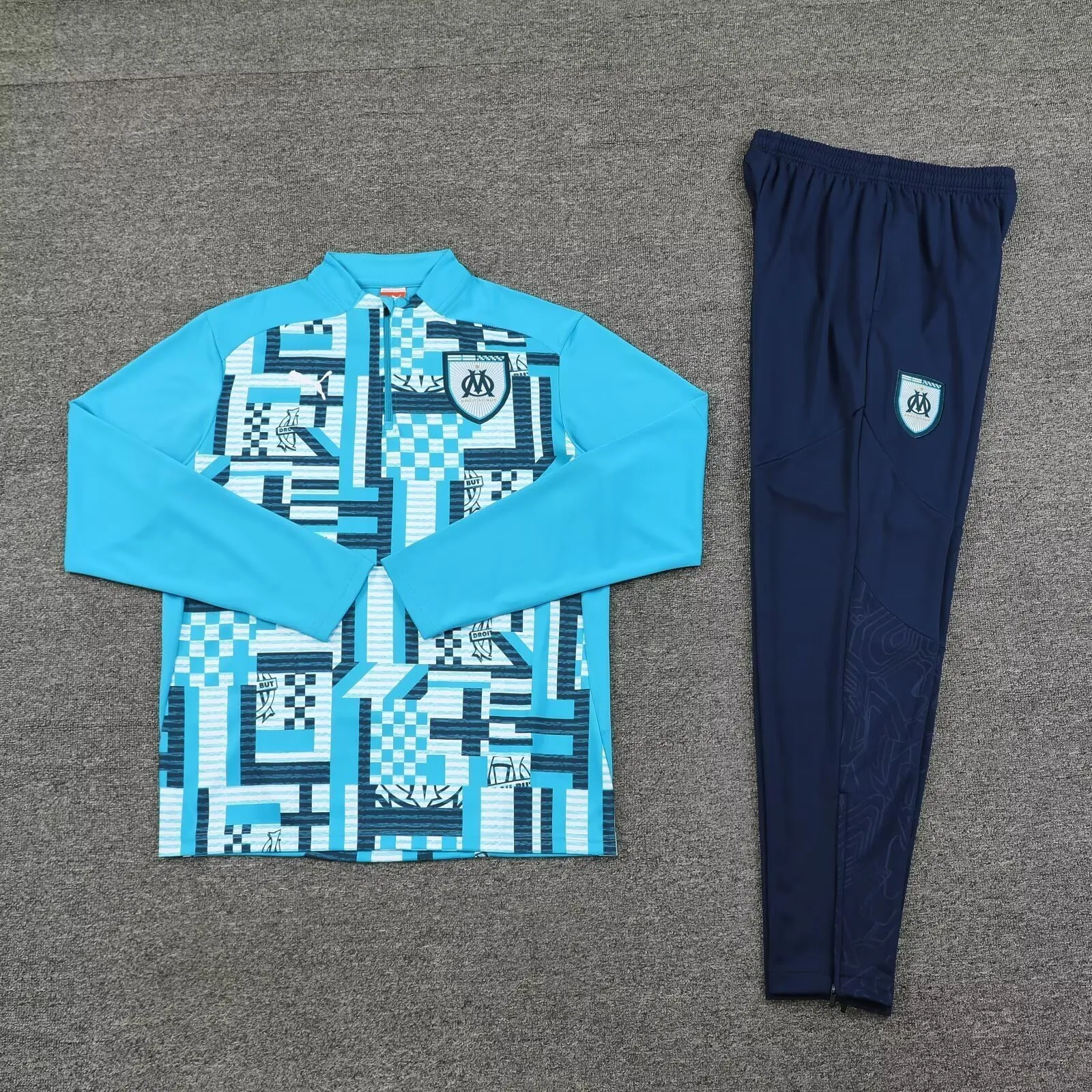 24-25 Marseille Long Sleeve Training Suit Football Shirts 1