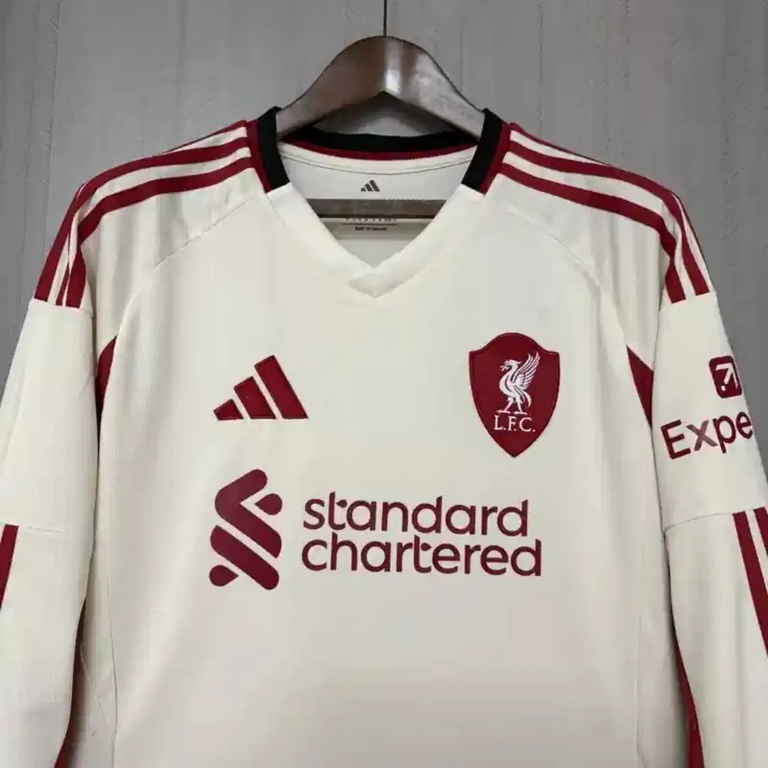 25-26 Liverpool Away Long Sleeve Kit Football Apparels AAAAJersey Wholesale Yupoo 2