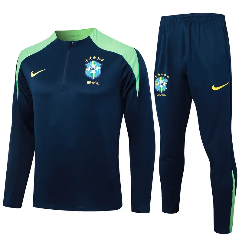 2024 Brazil Long Sleeve Training Suit Football Shirts 3