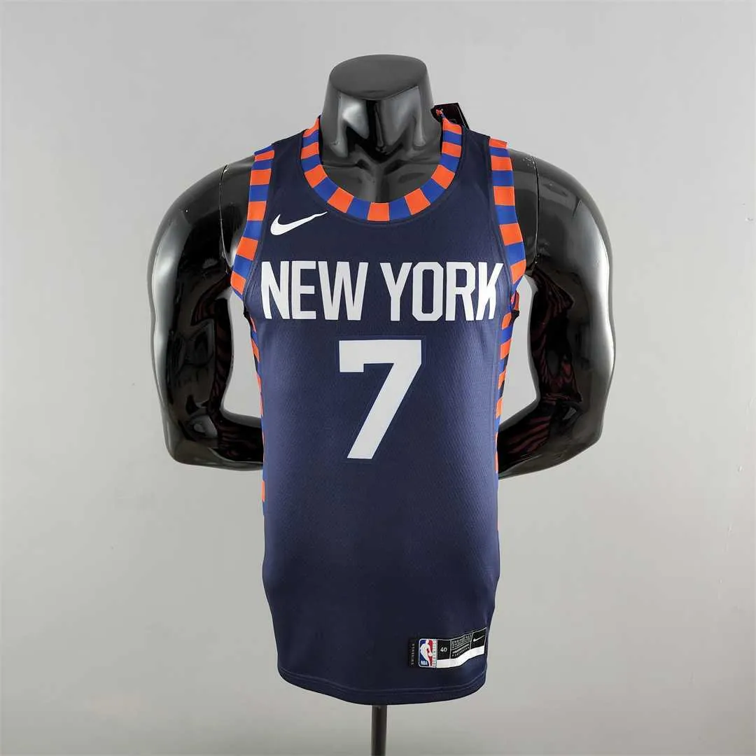 New York Knicks ANTHONY #7 Striped NBA Jersey 8