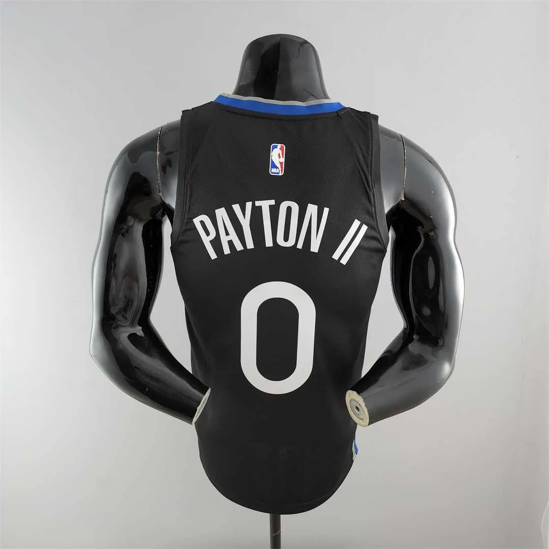 2020 PAYTON II#0 Warriors City Edition Black and Grey NBA Jersey 2