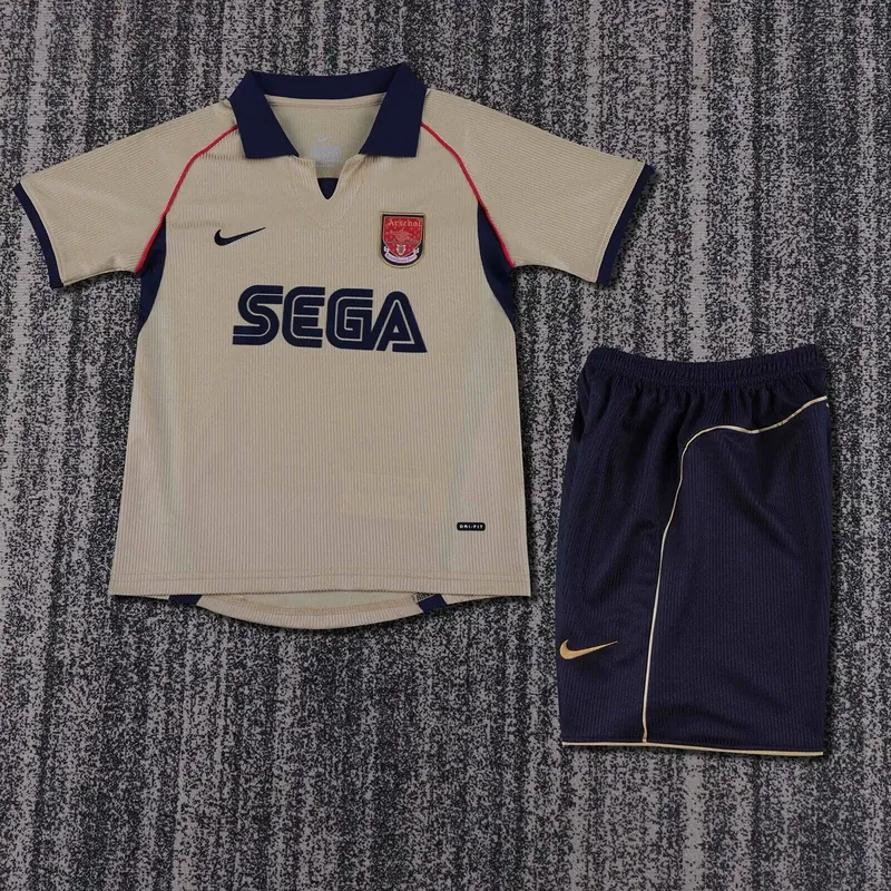 01-02 Arsenal Away Retro Kid Kits Youth Apparels Soccer AAAAJersey Yupoo 11