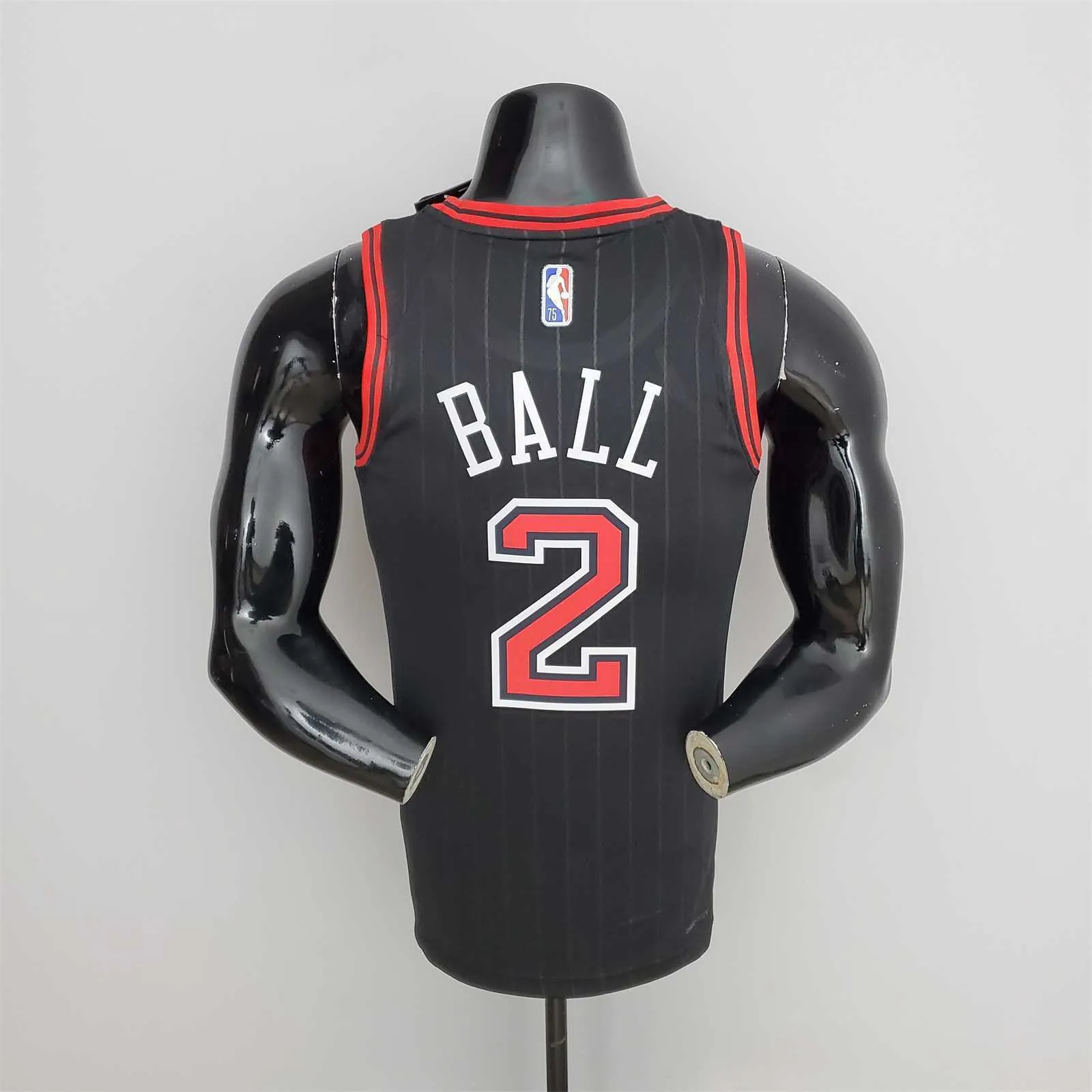 75th Anniversary Ball #2 Bulls Flyers Black NBA Jersey 3