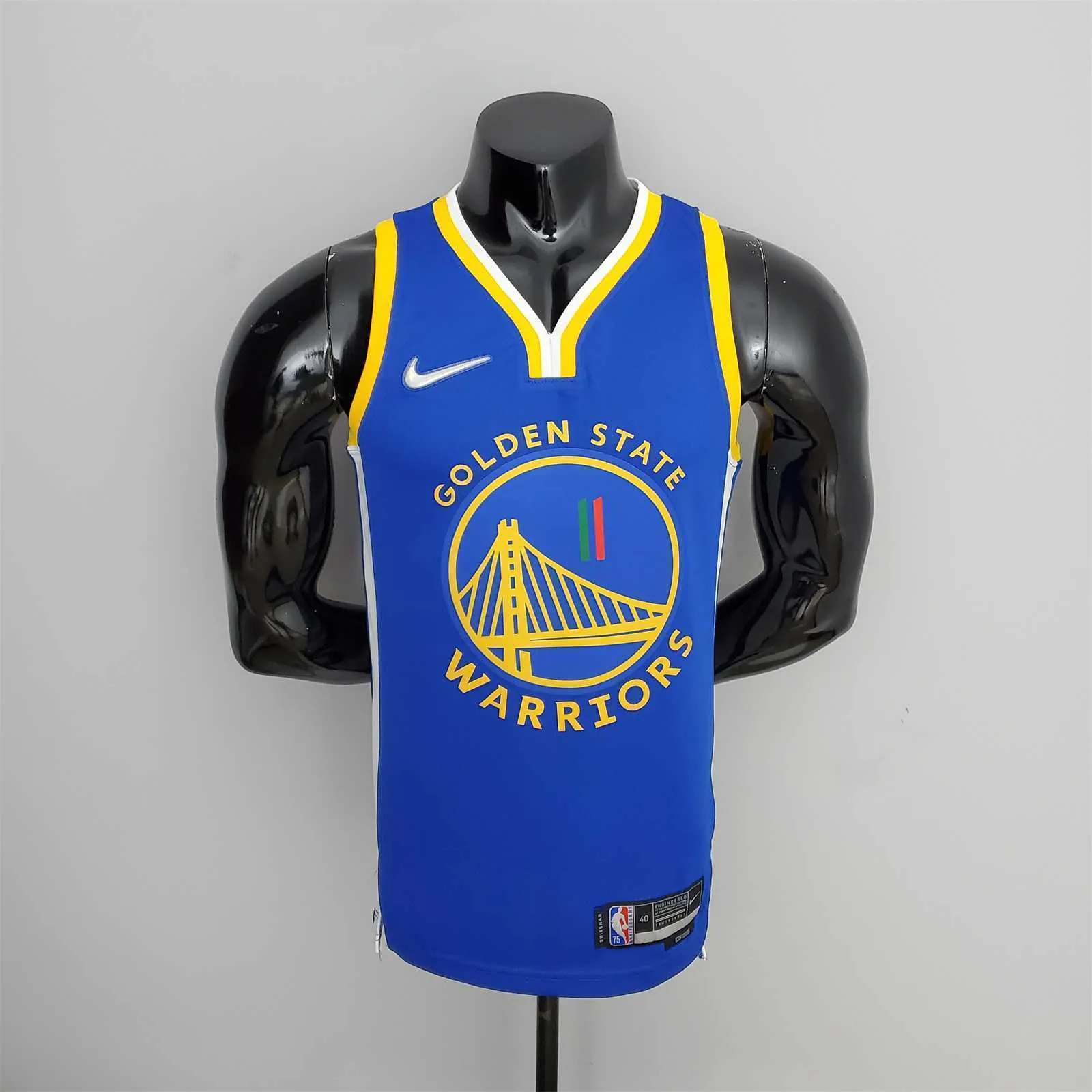75th Anniversary Golden State Warriors Thompson #11 Mexico Edition Blue NBA Jersey 10