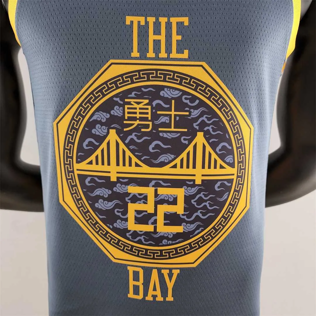 2018 WIGGINS #22 Golden State Warriors Grey NBA Jersey 6