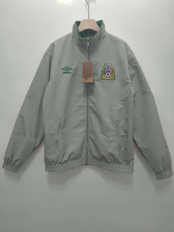 1994 Mexico Retro Trench Coat Reversible Windbreaker Double-Sides Jacket 4