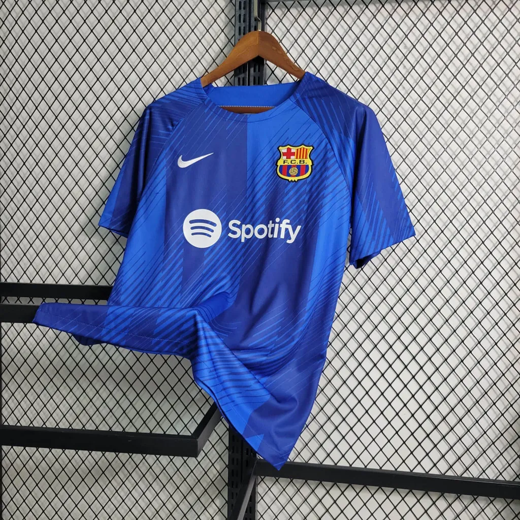 23-24 Barcelona training Blue S-XXL Cheap Soccer Jerseys 5