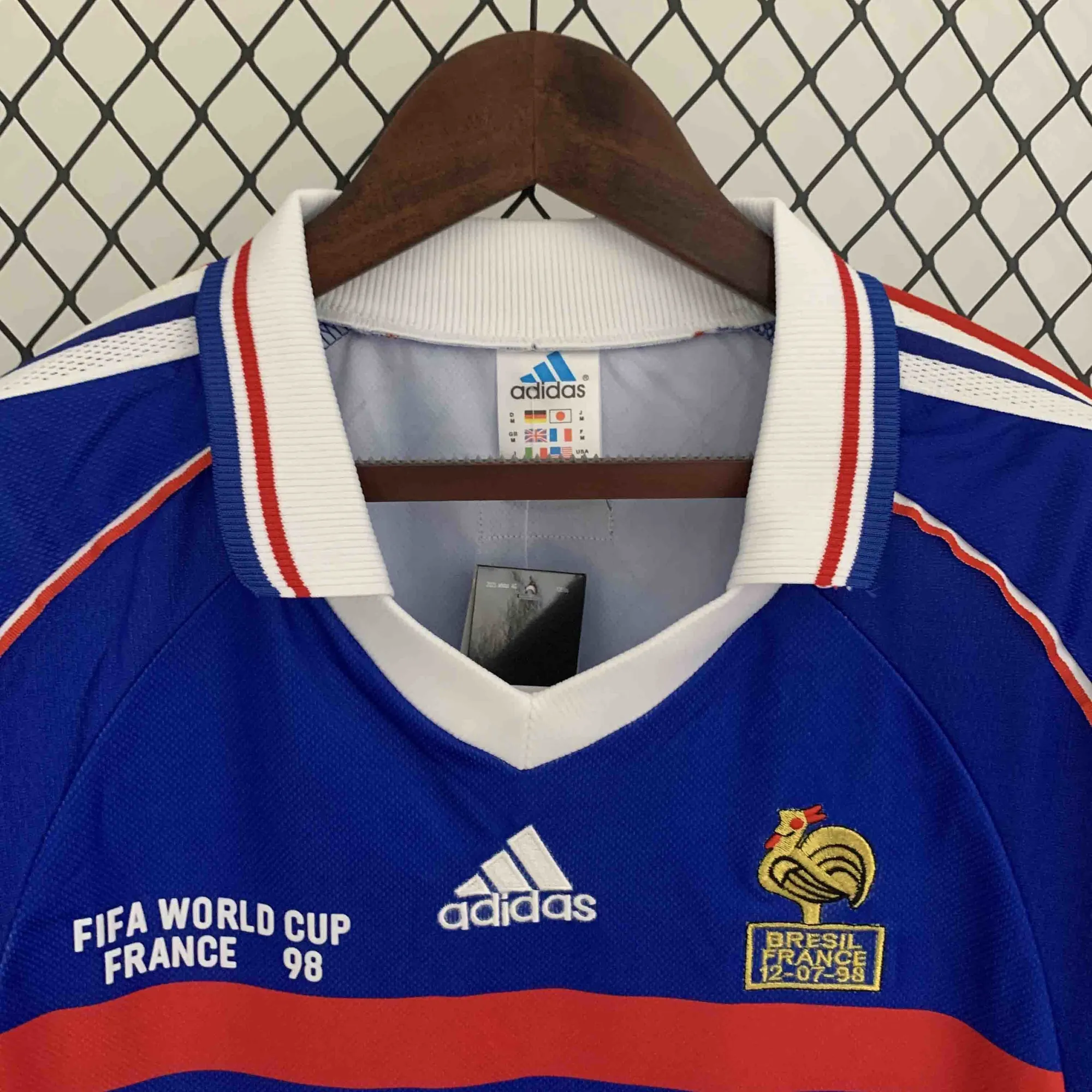 1998 Retro Long sleeve France Home S-XXL 3