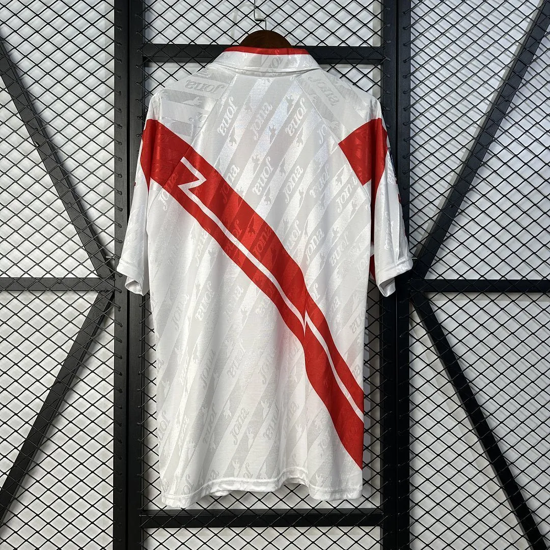 94-95 Rayo Vallecano Home Retro Kit Vintage Shirt Soccer AAAAJersey Yupoo 5