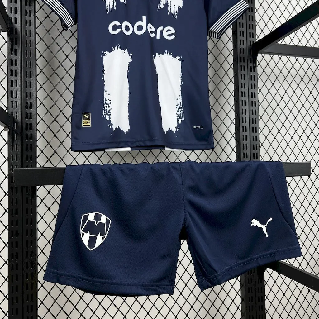 25-26 Monterrey Home Kid Kits Youth Apparels Soccer AAAAJersey Yupoo 2