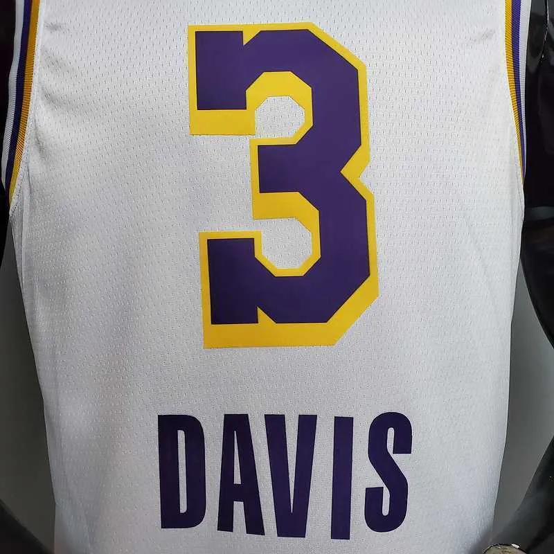 New DAVIS #3 Lakers Round neck white 7