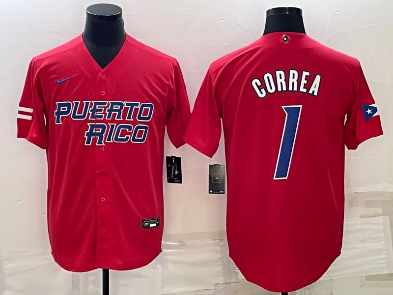 Puerto Rico 2023 World Cup Baseball Jerseys 14