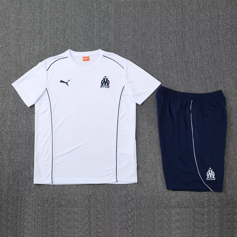 25-26 Marseille White Training Kits Football Tracksuits 1