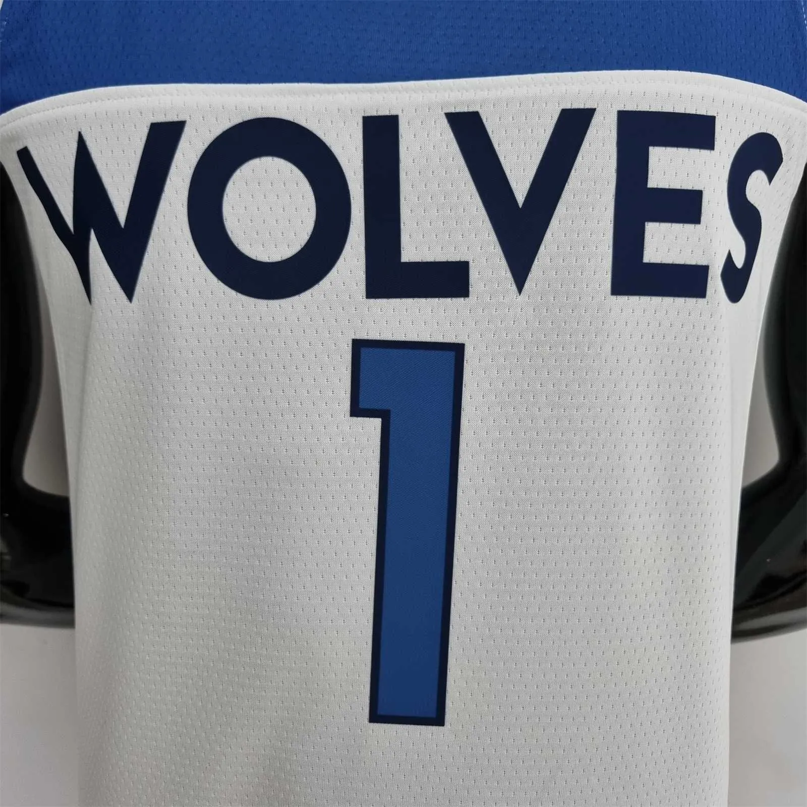 75th Anniversary Minnesota Timberwolves Edwards #1 White NBA Jersey 2