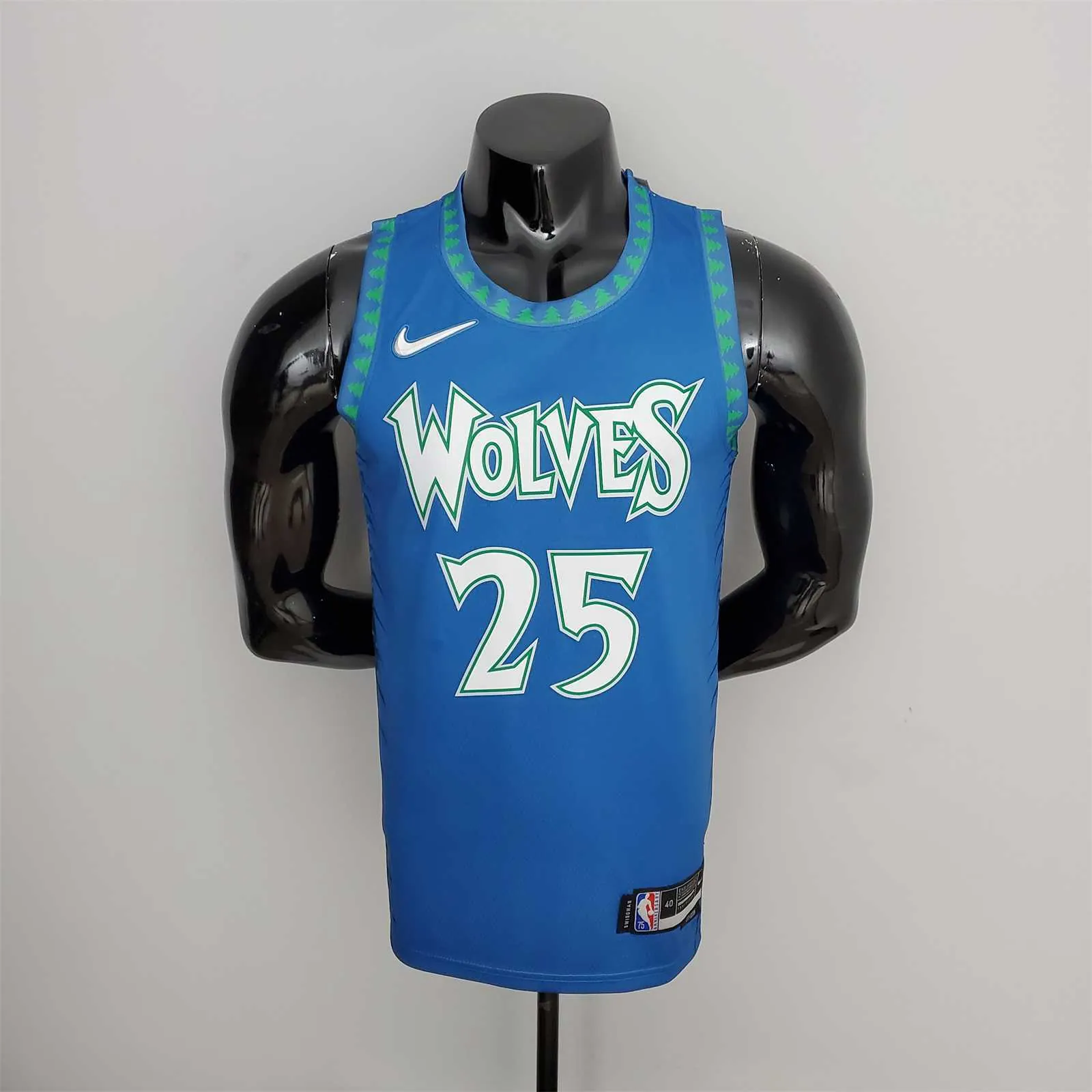 75th Anniversary 2202 Season ROSE#25 Minnesota Timberwolves City Edition Blue NBA Jersey 10