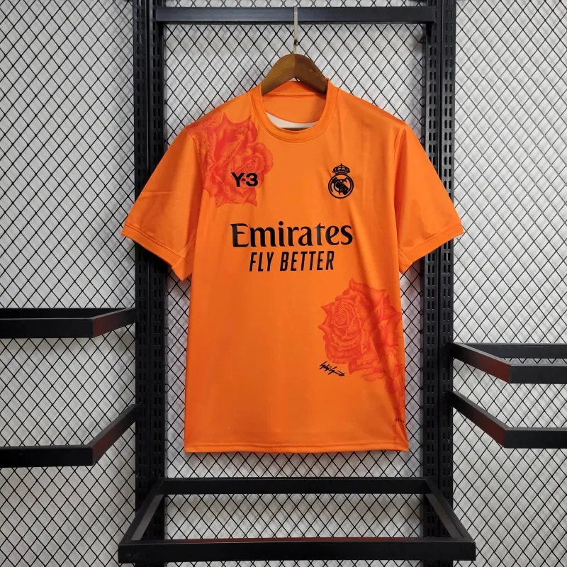 24-25 Real Madrid Y3 Orange Kit Jersey Supplier Yupoo 7