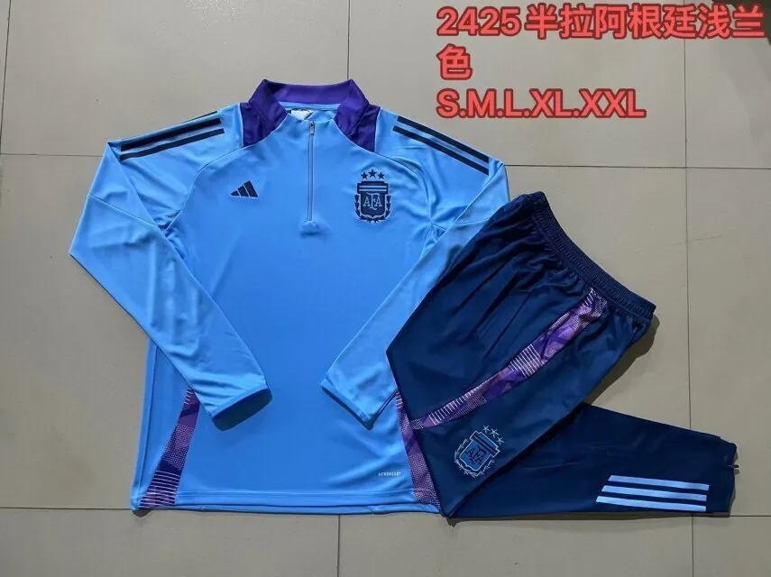 2024 Argentina Long Sleeve Training Suit Football Shirts 3