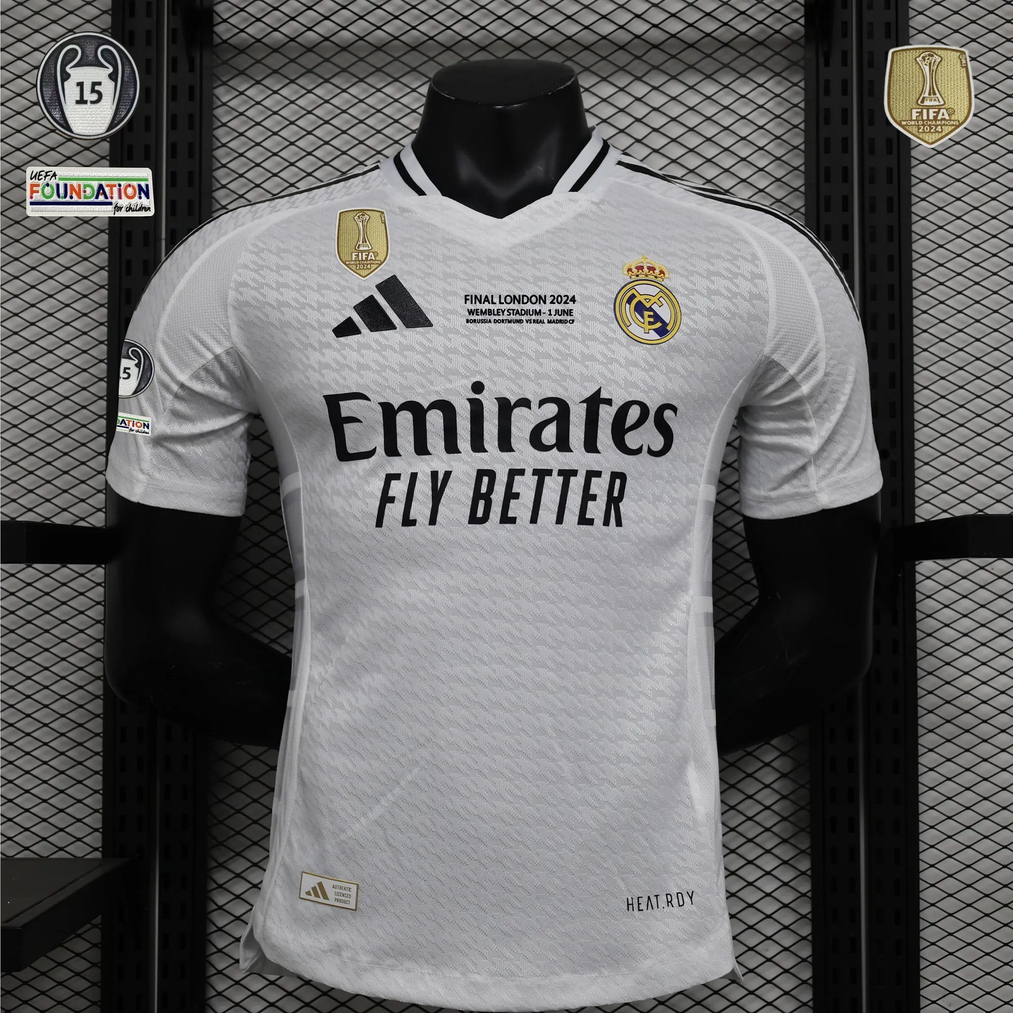 24-25 Real Madrid Home Kit Player Version Shirt With All Kind of Badges Soccer AAAAJerseys Yupo 23