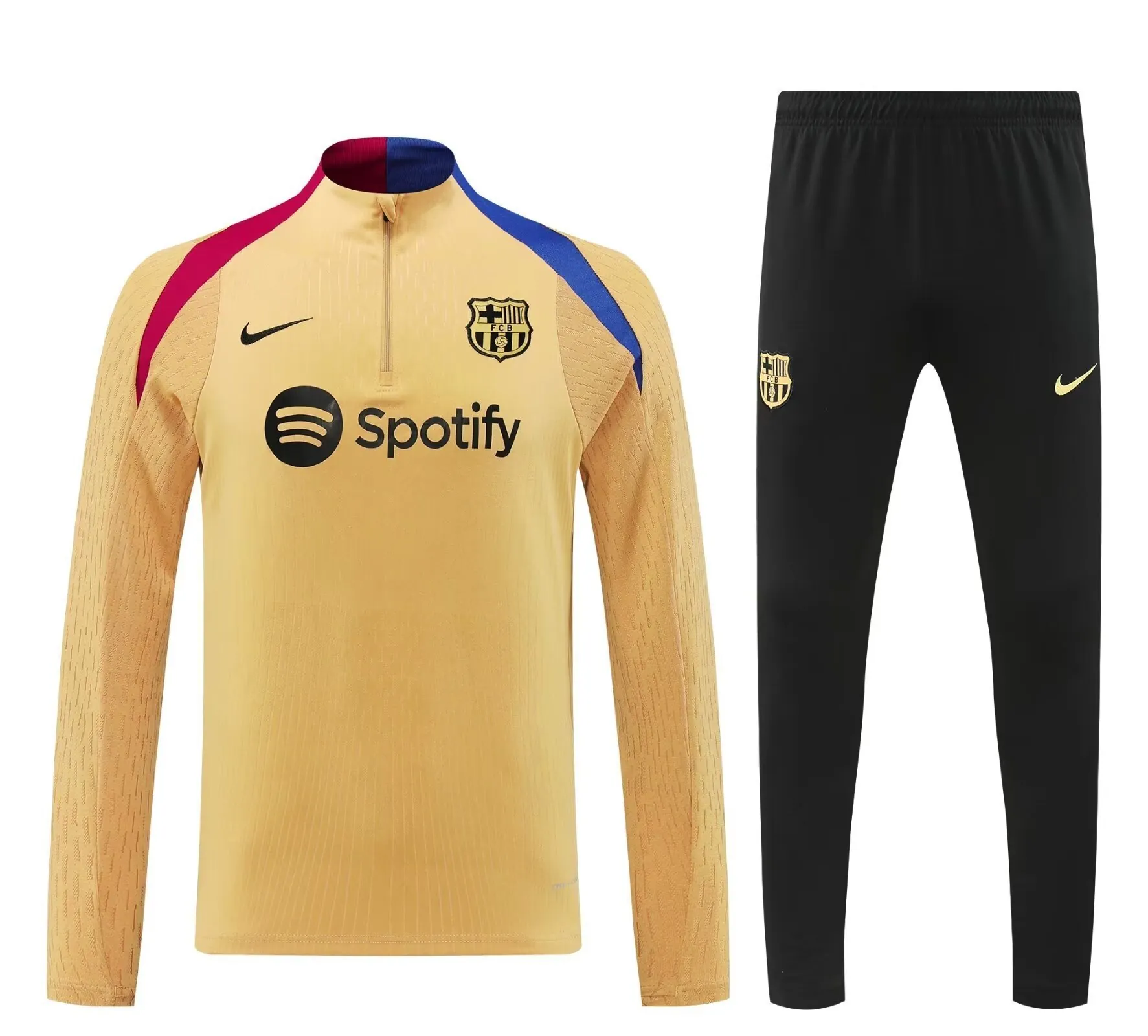 24-25 Barcelona Long Sleeve Training Suit Football Shirts 3
