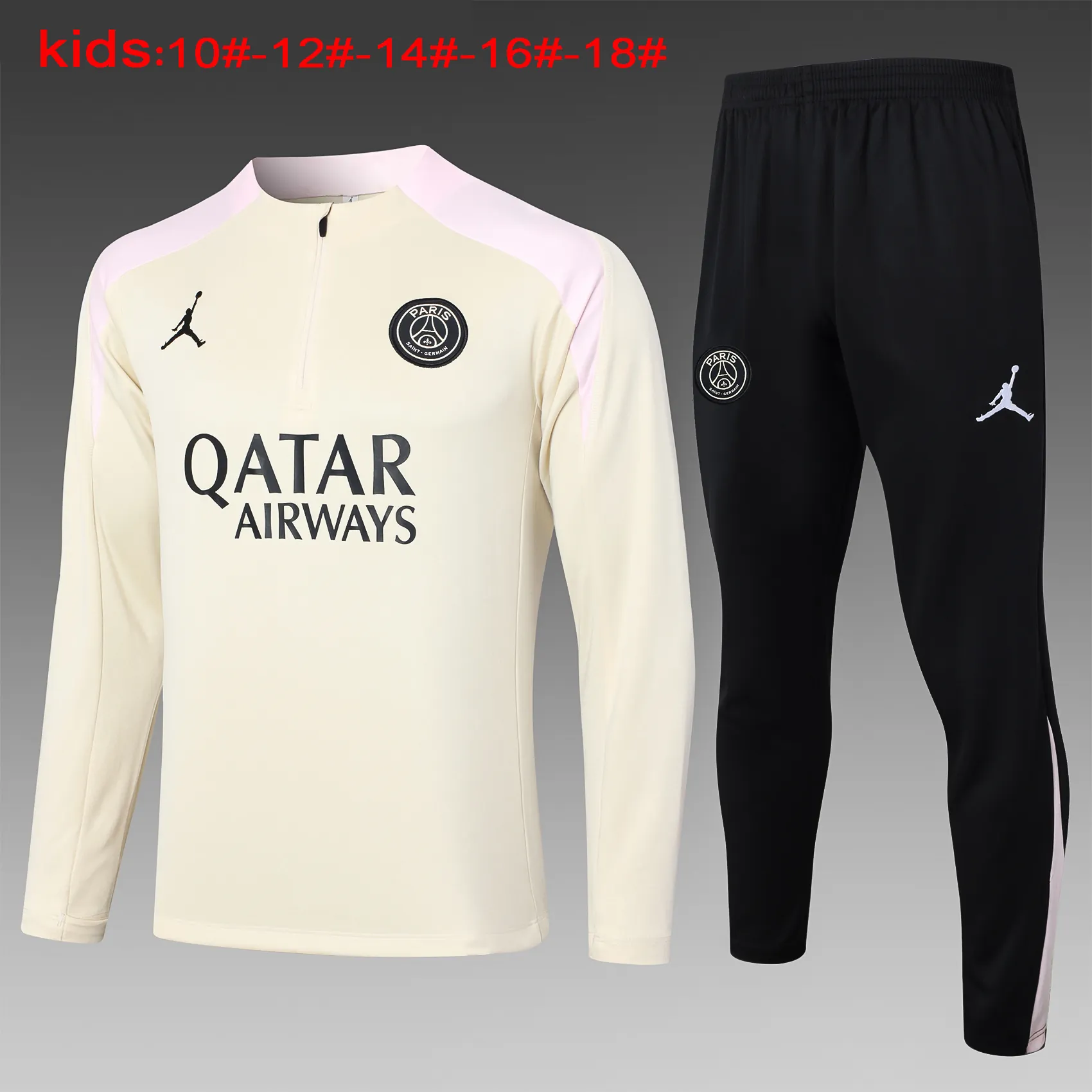 24-25 PSG Kids Long Sleeve Training Suit Football Shirts 1