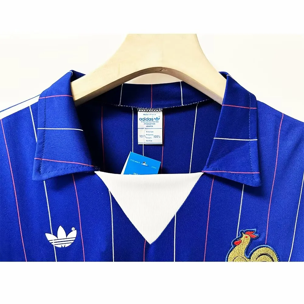80-82 France Home Retro Kit Long Sleeve Shirt Jersey Supplier Yupoo 2