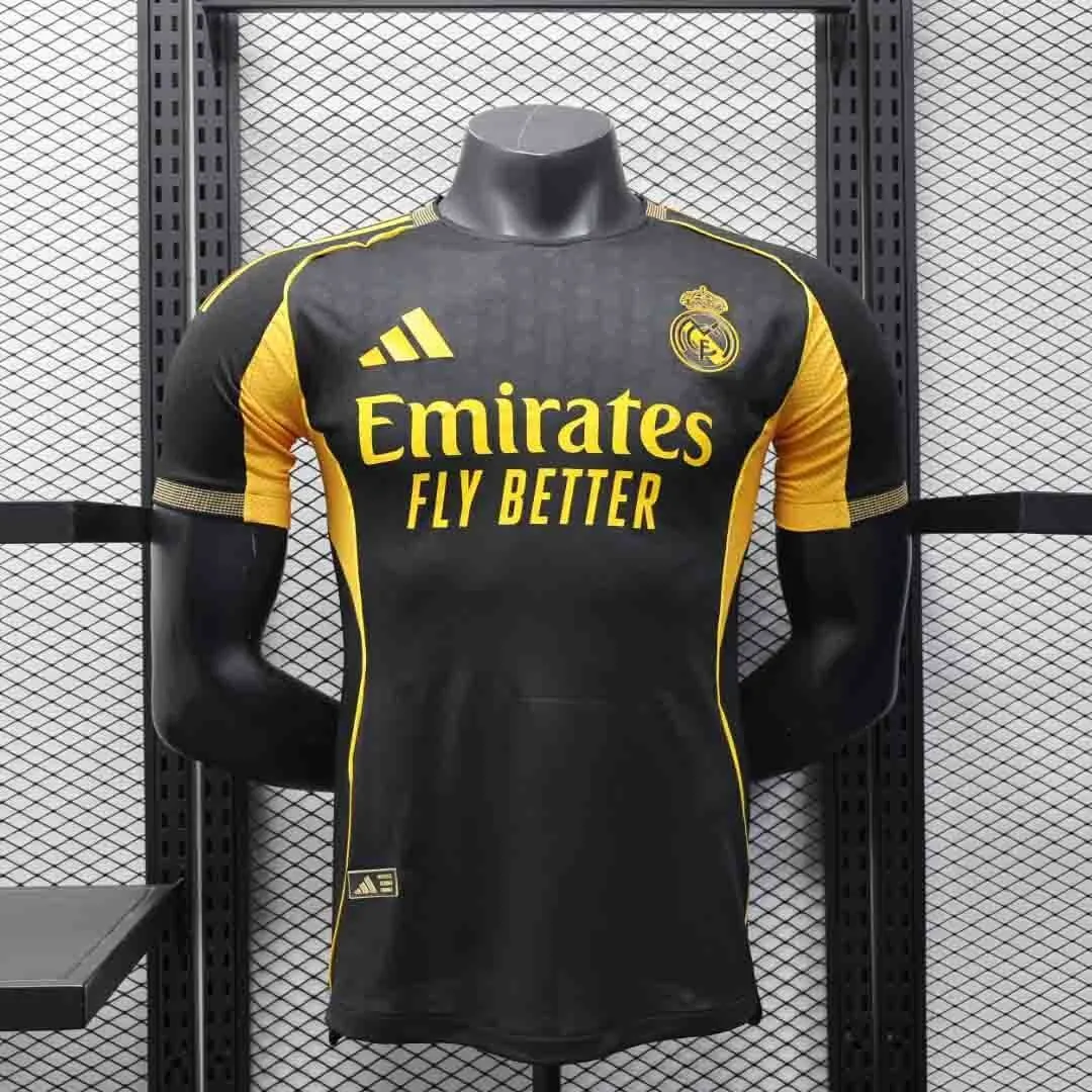 25-26 Real Madrid Black Gold Special Edition Player Version Shirt AAAAJersey Supply Yupoo 3