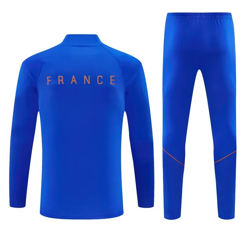 2026 France Mens Kit Colorful Blue Half Pull Training Suit Yupoo 7 4