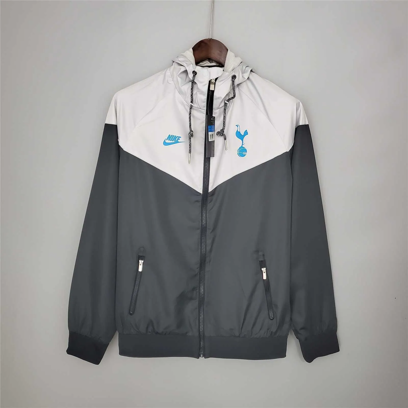 21-22 Tottenham Hotspur Black Grey Windbreaker 8