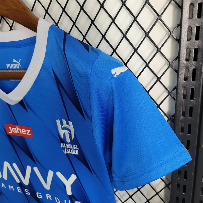 23-24 Al Hilal Home kids Size 16-28 Soccer Jerseys 8