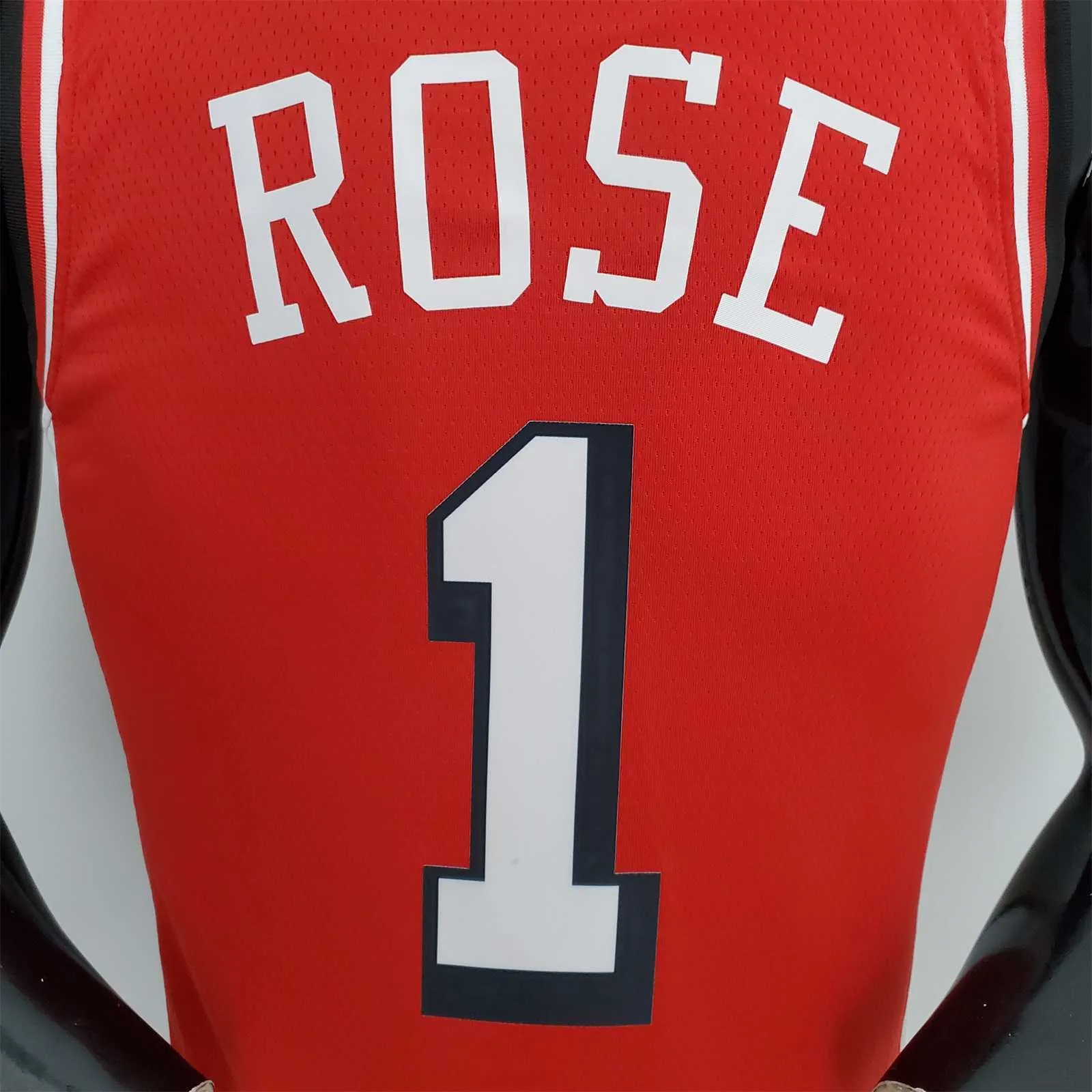 75th Anniversary 2022 Season Chicago Bulls ROSE#1 City Edition Red NBA Jersey 8